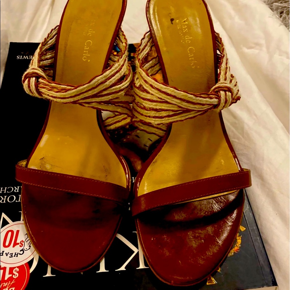 Max de Carlo leather sandals size 8